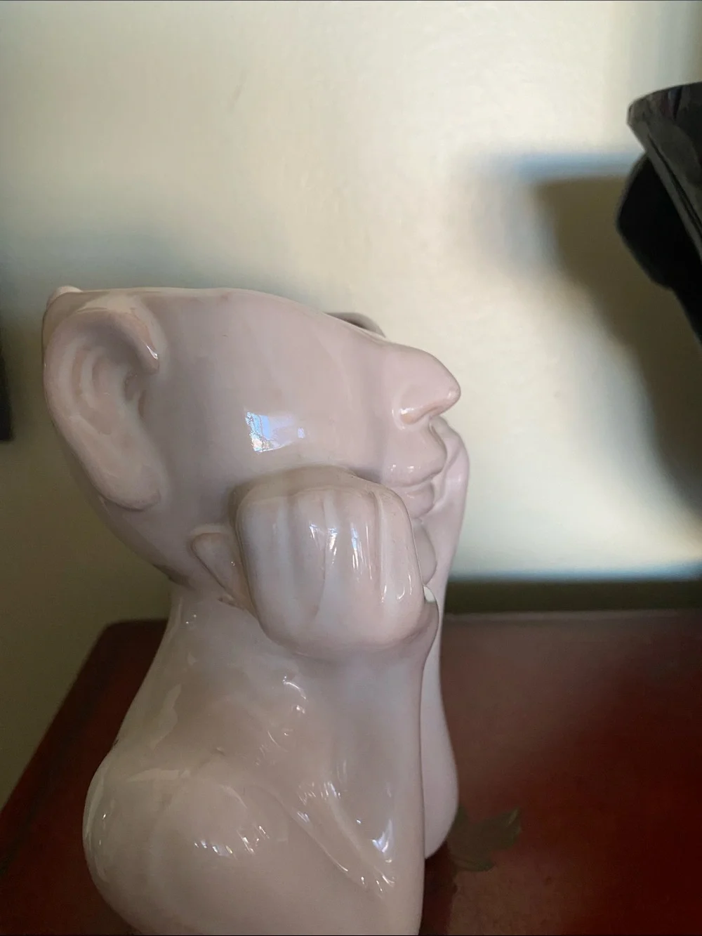 Modern Ceramic Face Sculpture Planter /vase